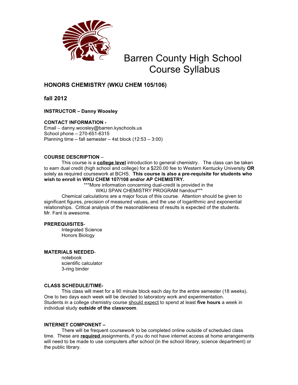 Barren County High School s1