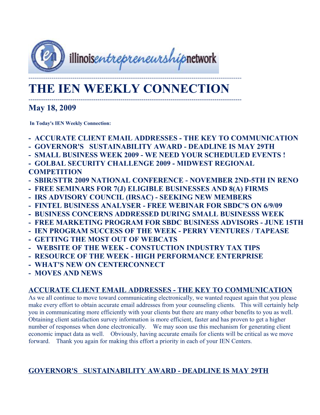 The Ien Weekly Connection s5