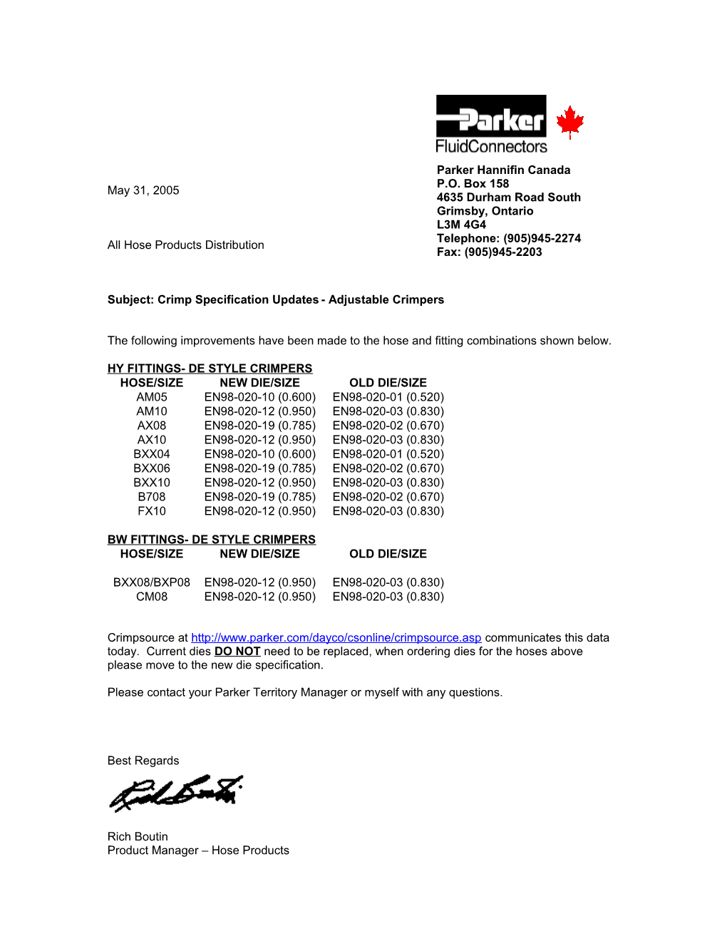 Parker Hannifin Canada