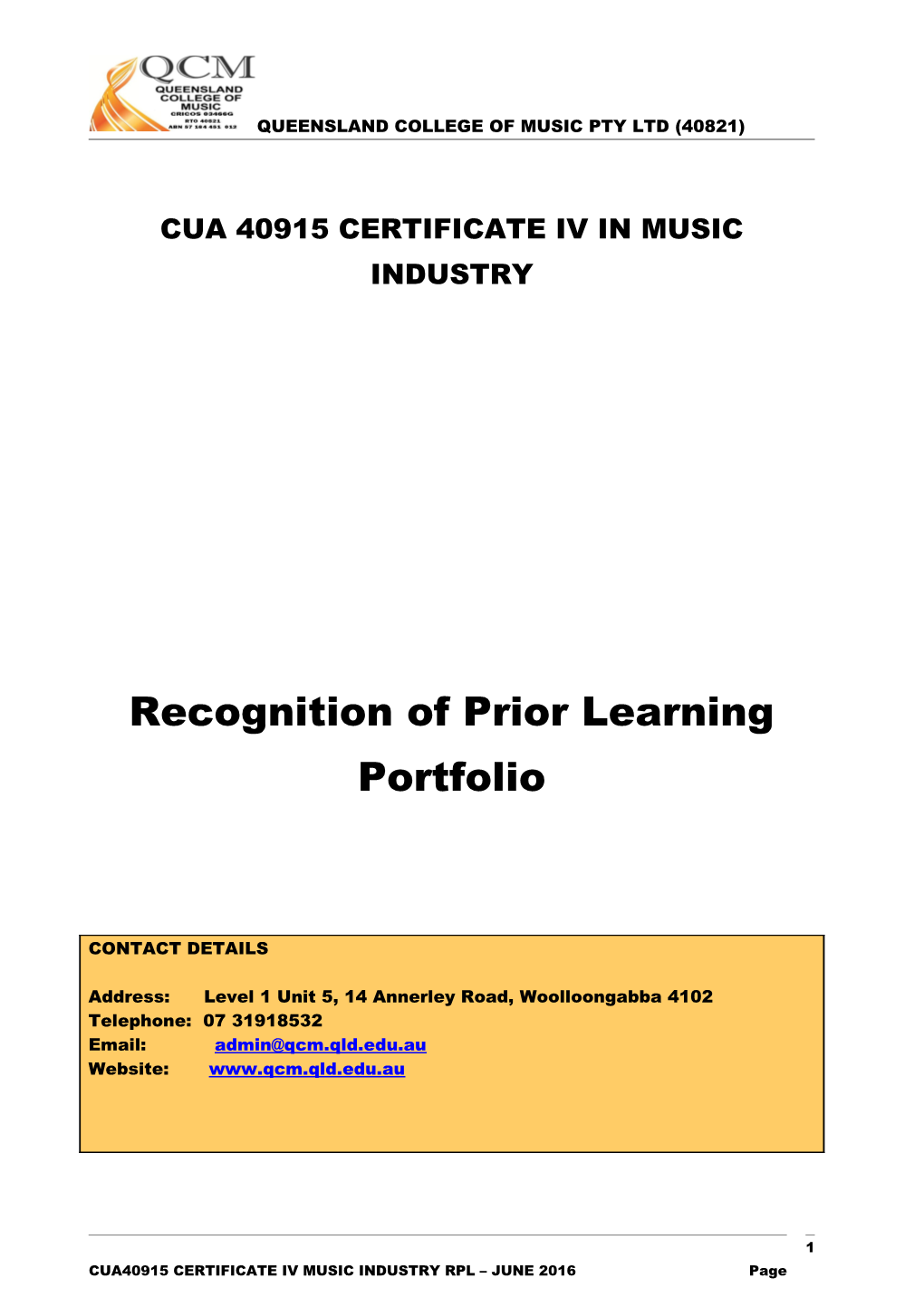 Cua 40915 Certificate Iv in Music Industry