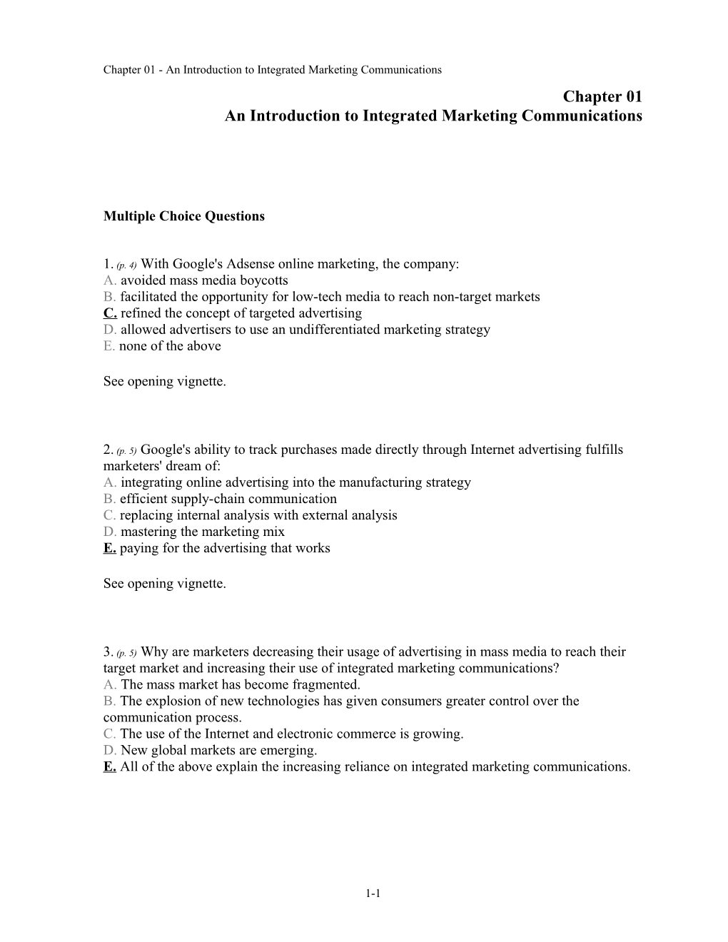 Chapter 01 an Introduction to Integrated Marketing Communications s1