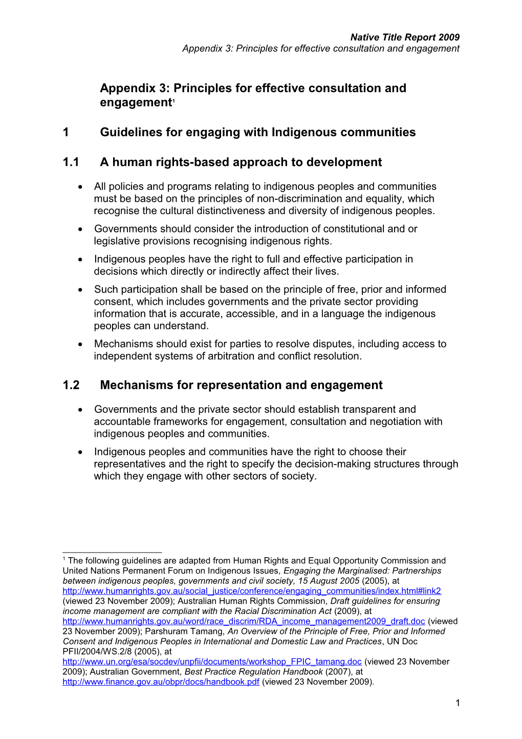 Appendix 3: Principles for Effective Consultation and Engagement 1