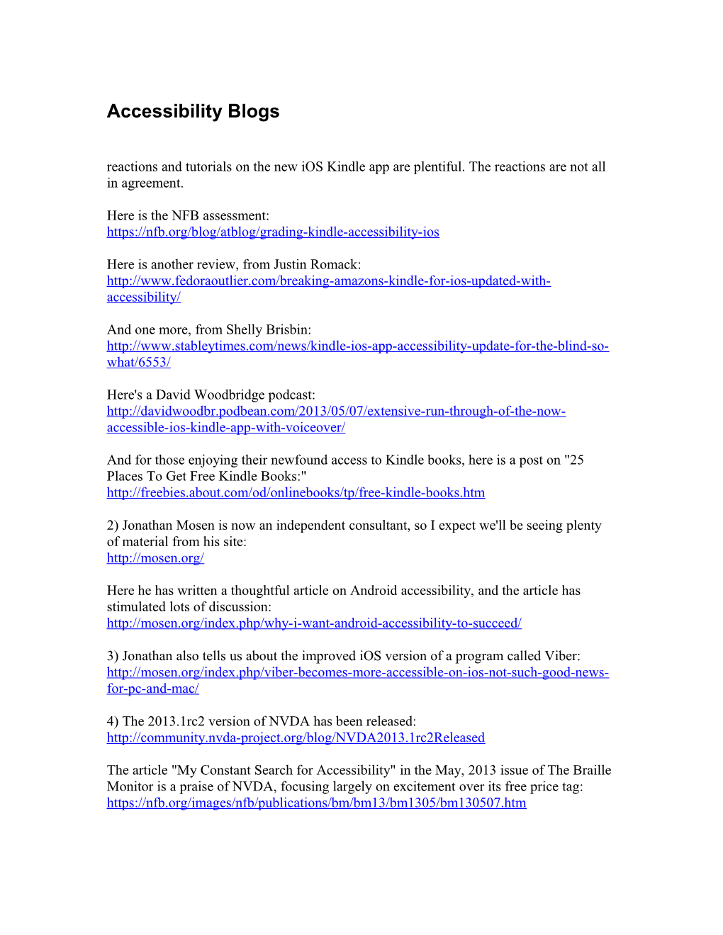 Accessibility Blogs