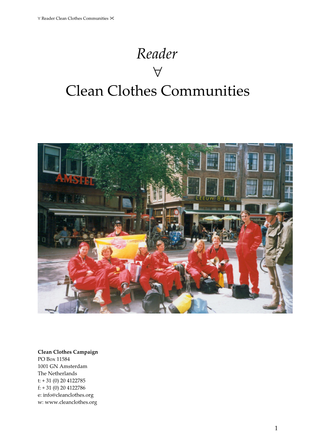 Reader Clean Clothes Communities