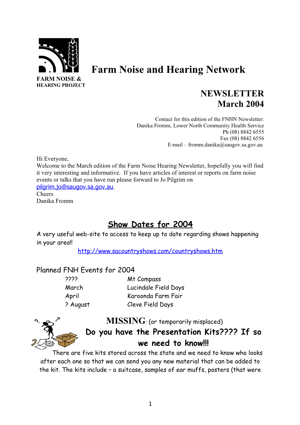 Farm Noise and Hearing Network