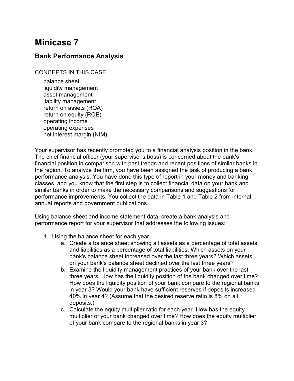 Bank Performance Analysis