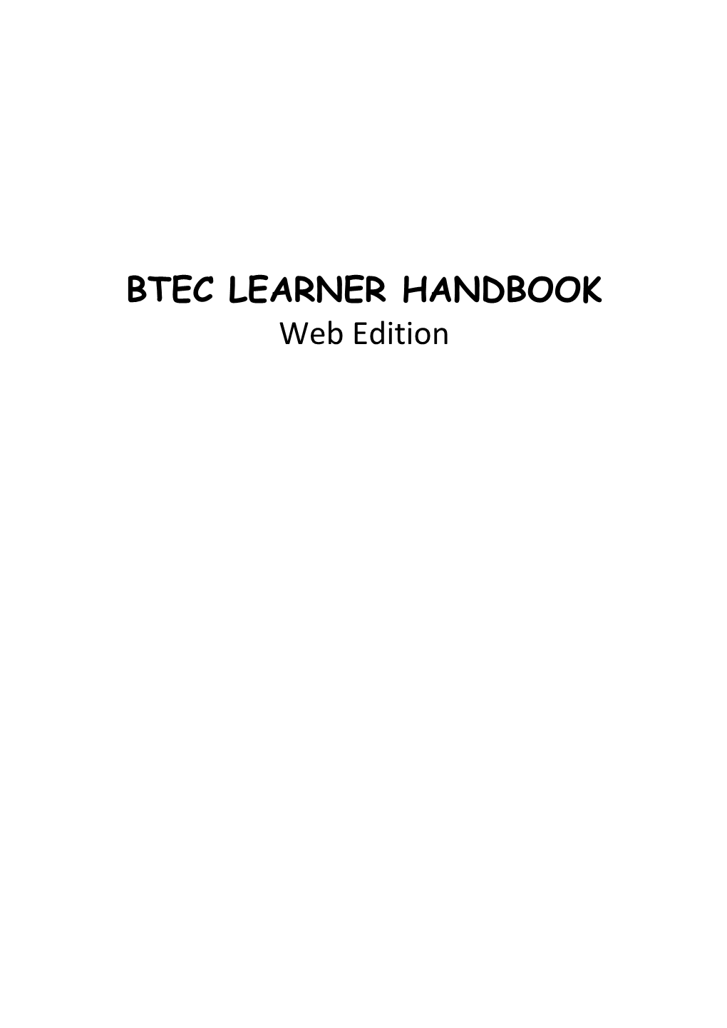 Btec Student Handbook