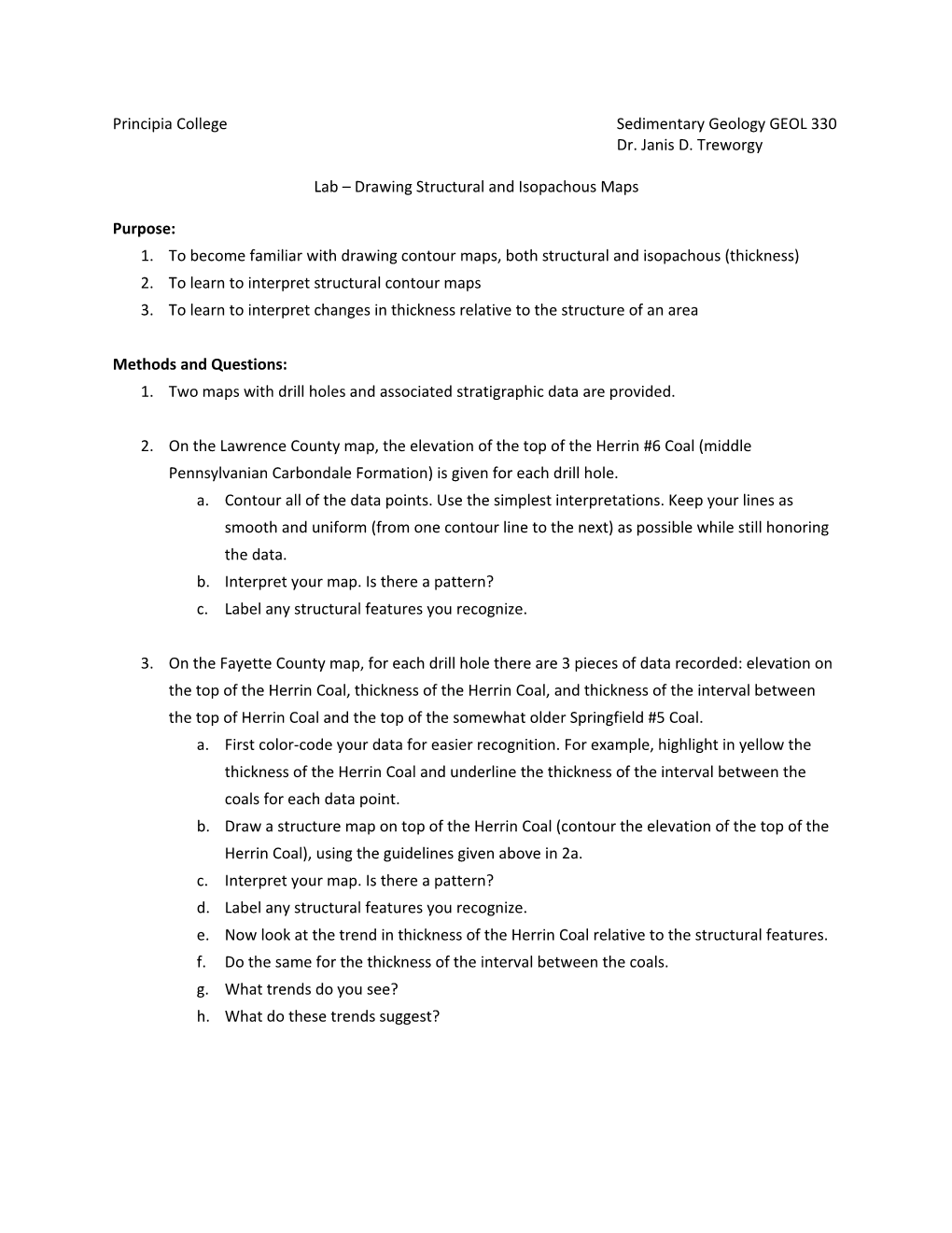 Principia College Sedimentary Geology GEOL 330