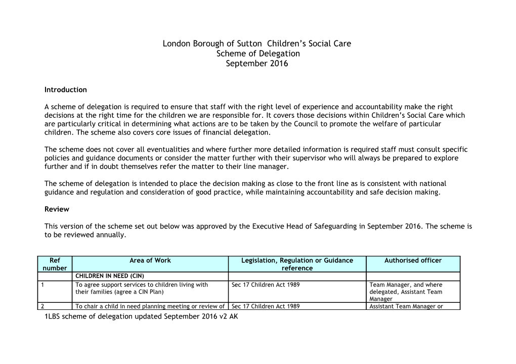 London Borough of Sutton Children S Social Care