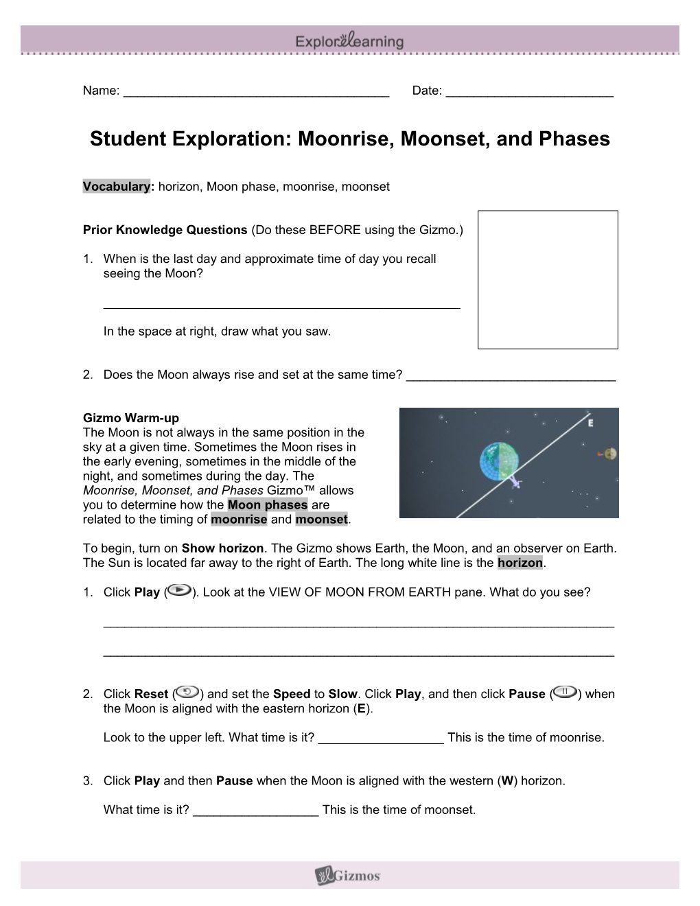 Student Exploration Sheet: Growing Plants s21