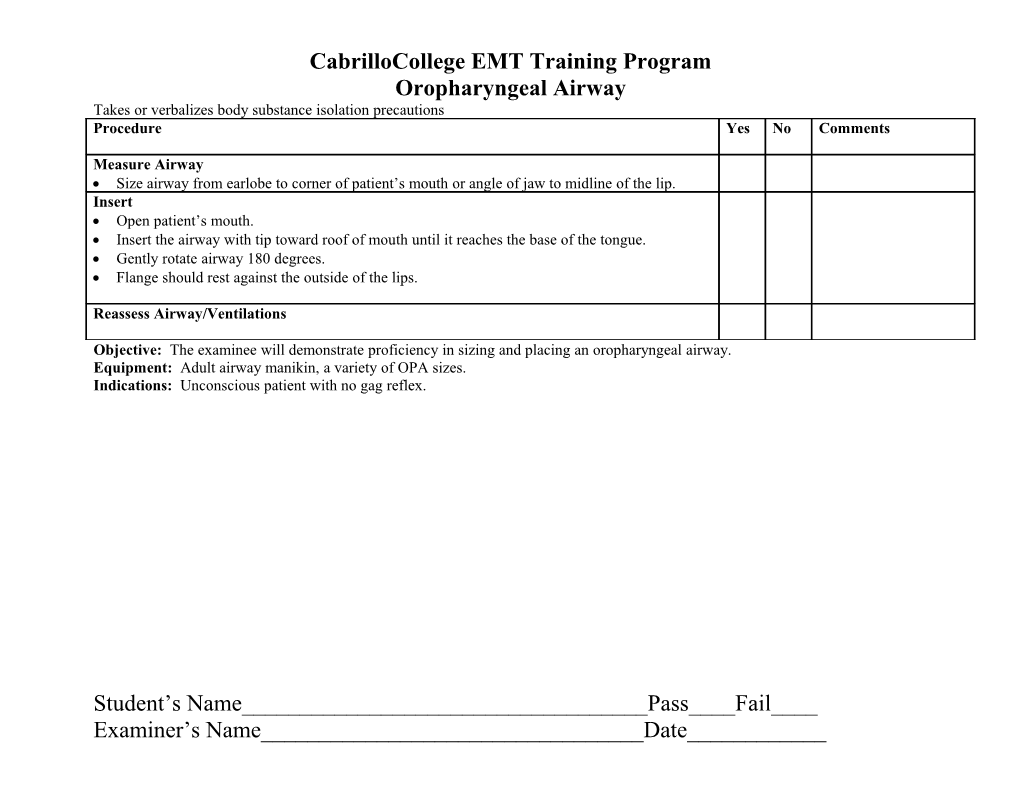 Cabrillocollege EMT Training Program