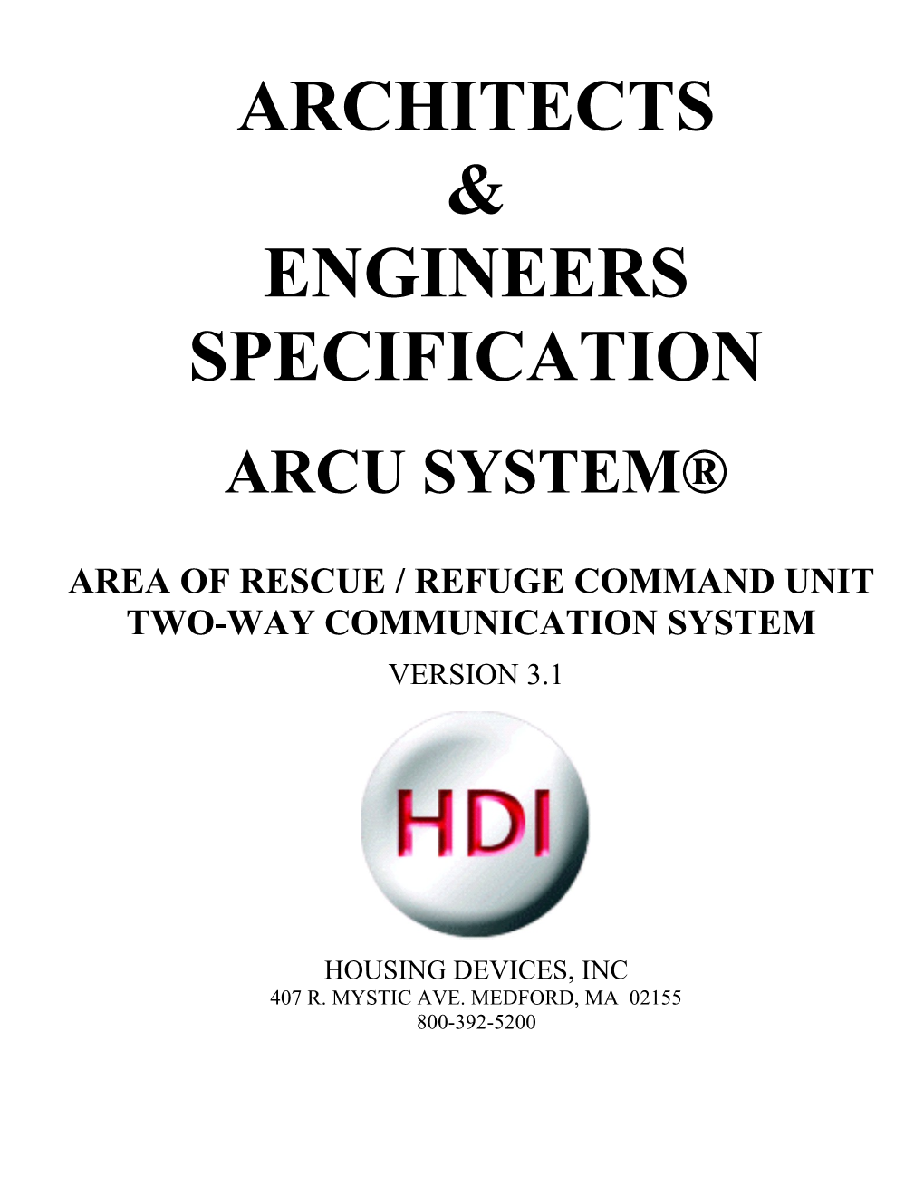 Arcu Area of Rescue Refuge System Telephone Type