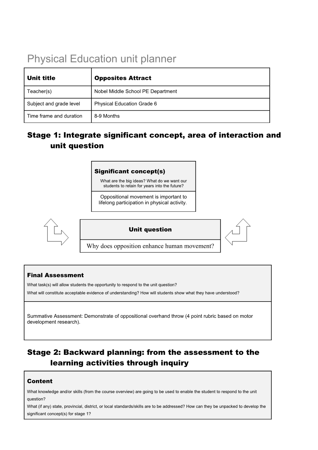 MYP Unit Planner s6