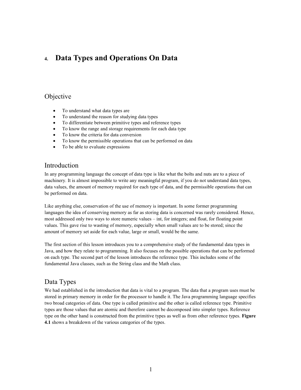 CHAPTER 3 Data Types and Operations on Data