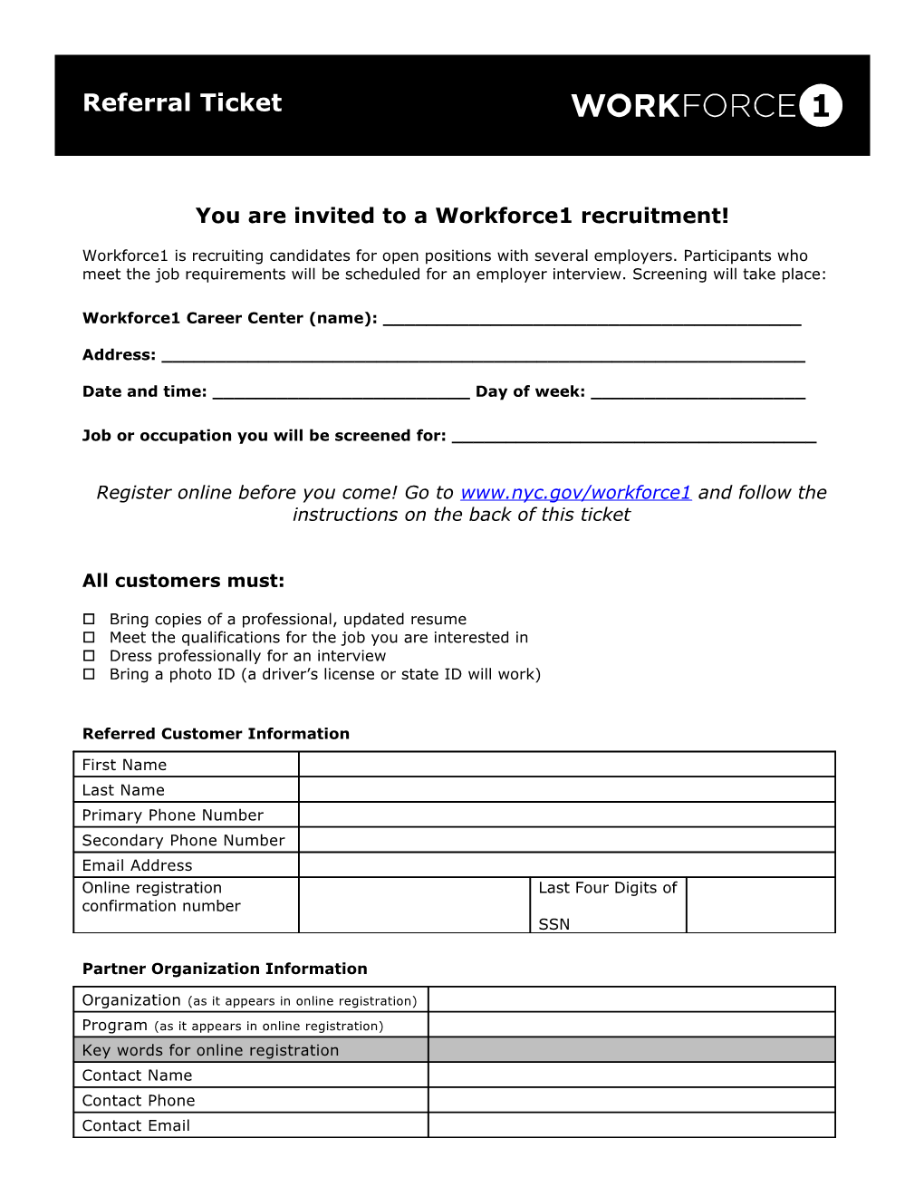 You Are Invited to a Workforce1 Recruitment!