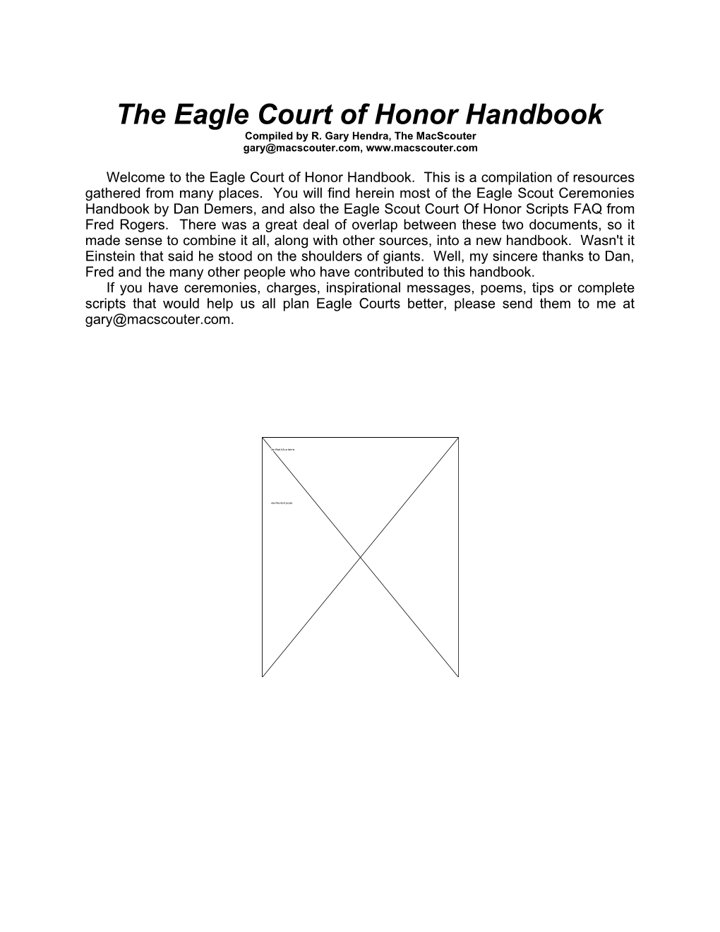 The Eagle Court Of Honor Handbook