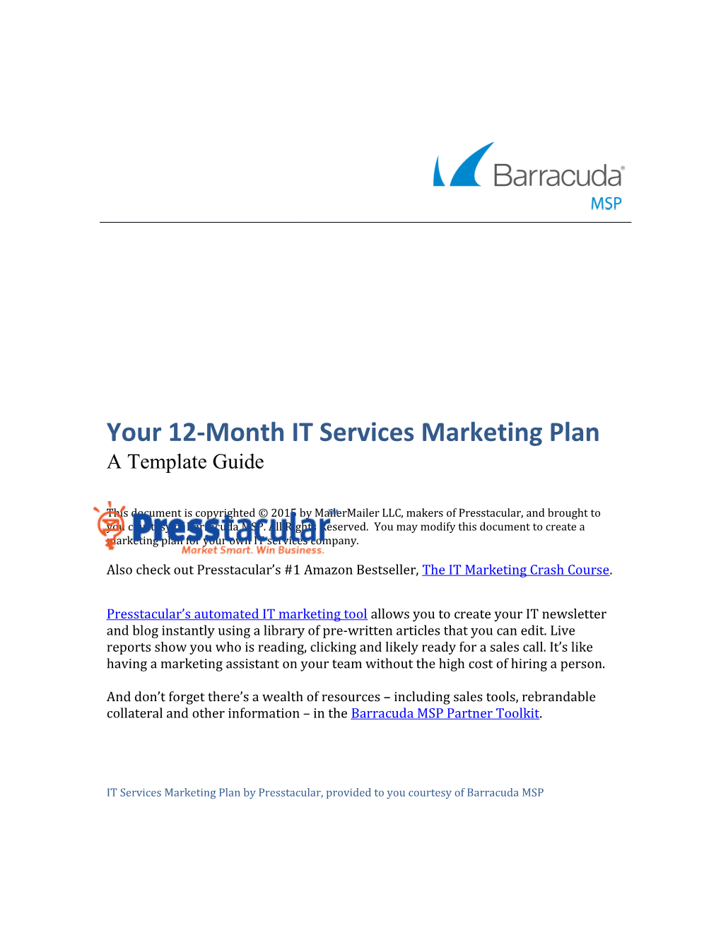 Your 12-Month IT Services Marketing Plan