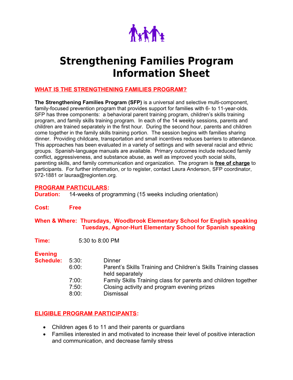 Strengthening Families Program