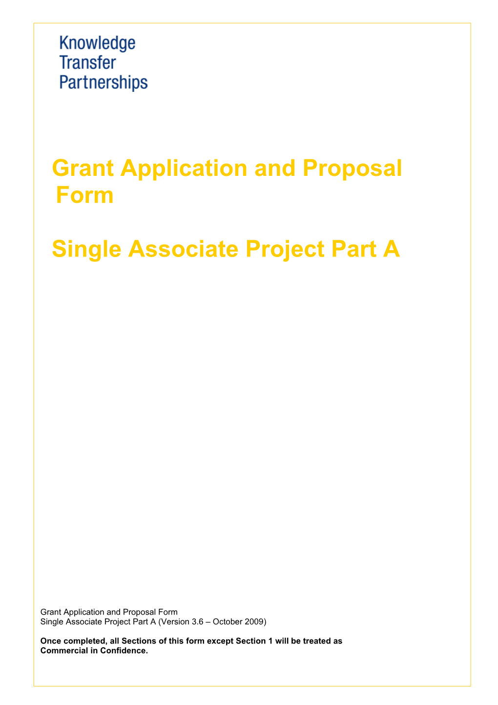 Application Process Review Proposal Form