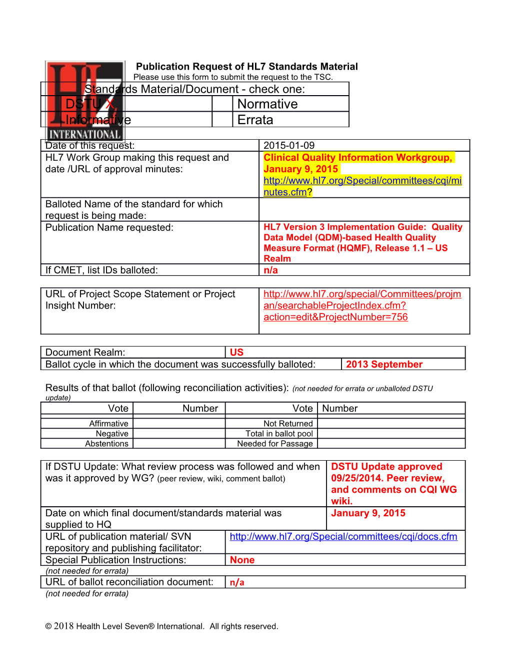 Please Use This Form to Submit the Request to the TSC