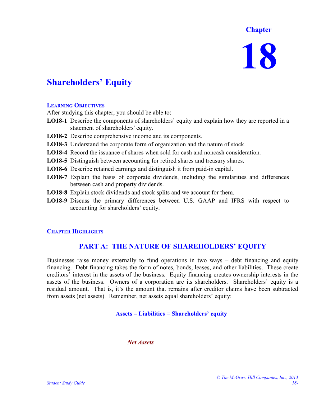 Shareholders Equity