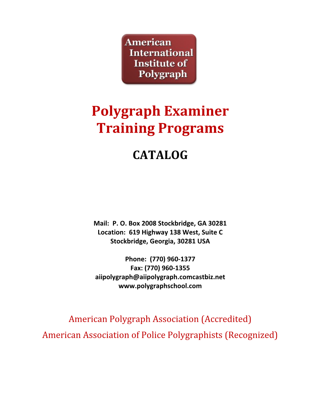 American International Institute of Polygraph