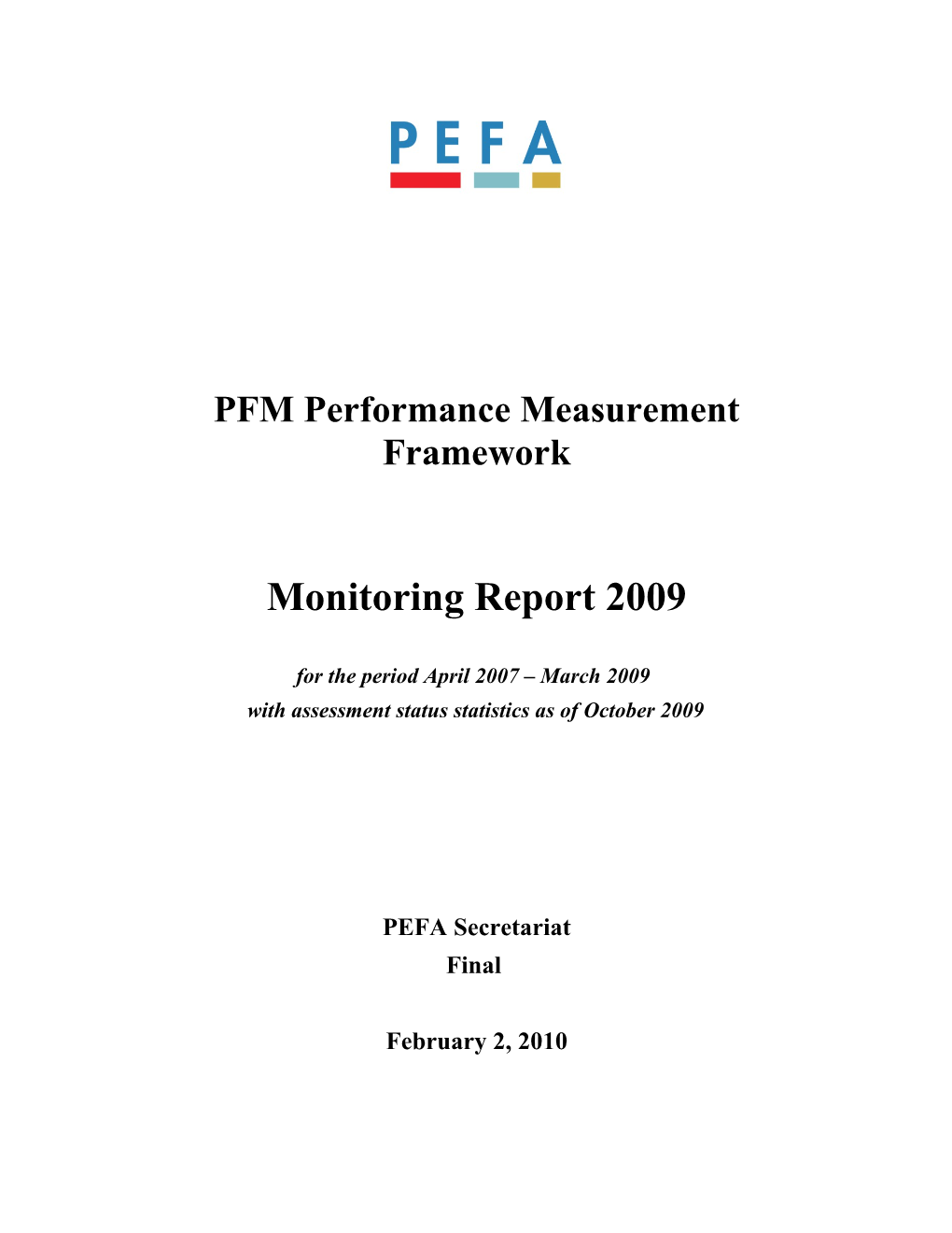 PFM Performance Measurement Framework