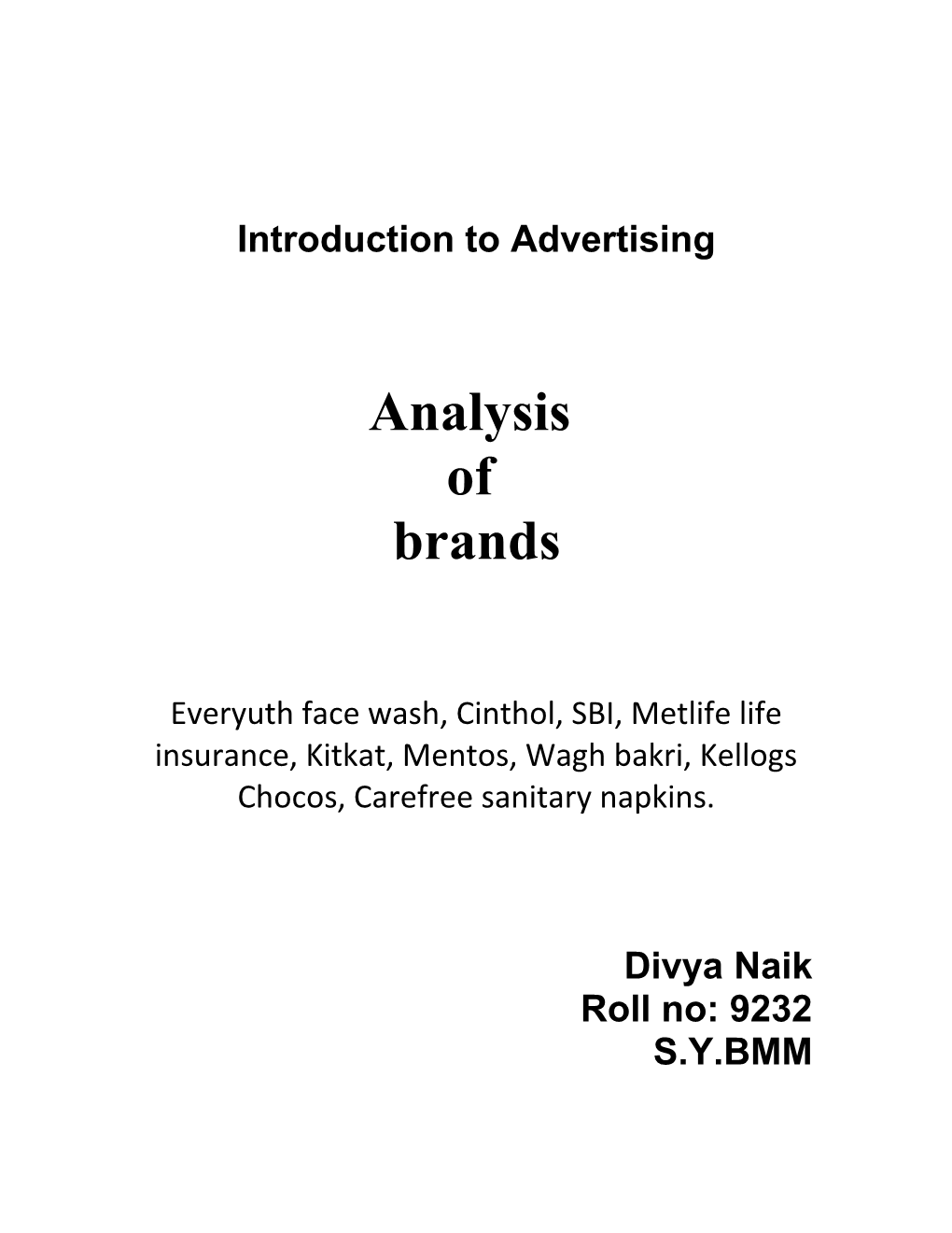 Introduction to Advertising s1