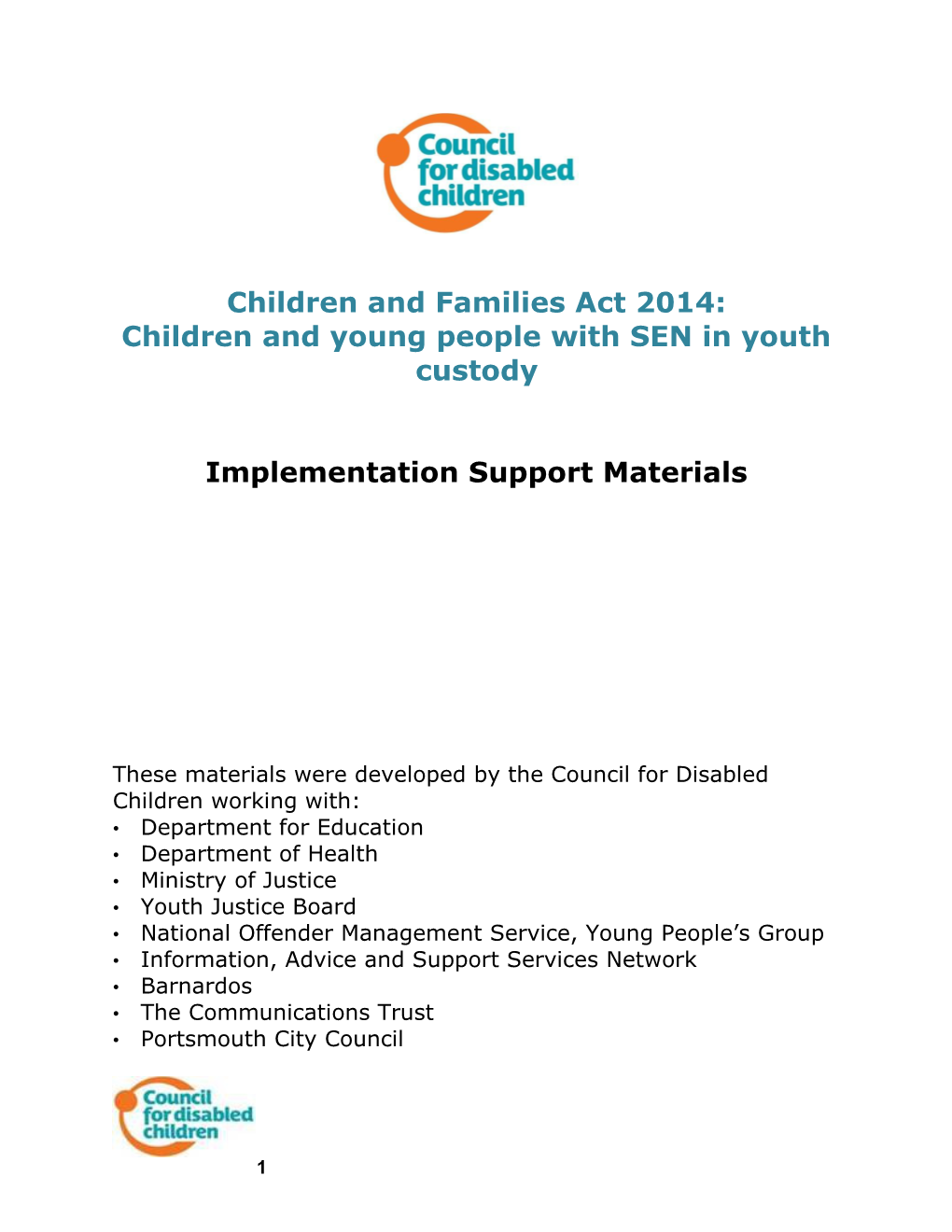 Children and Young People with SEN in Youth Custody