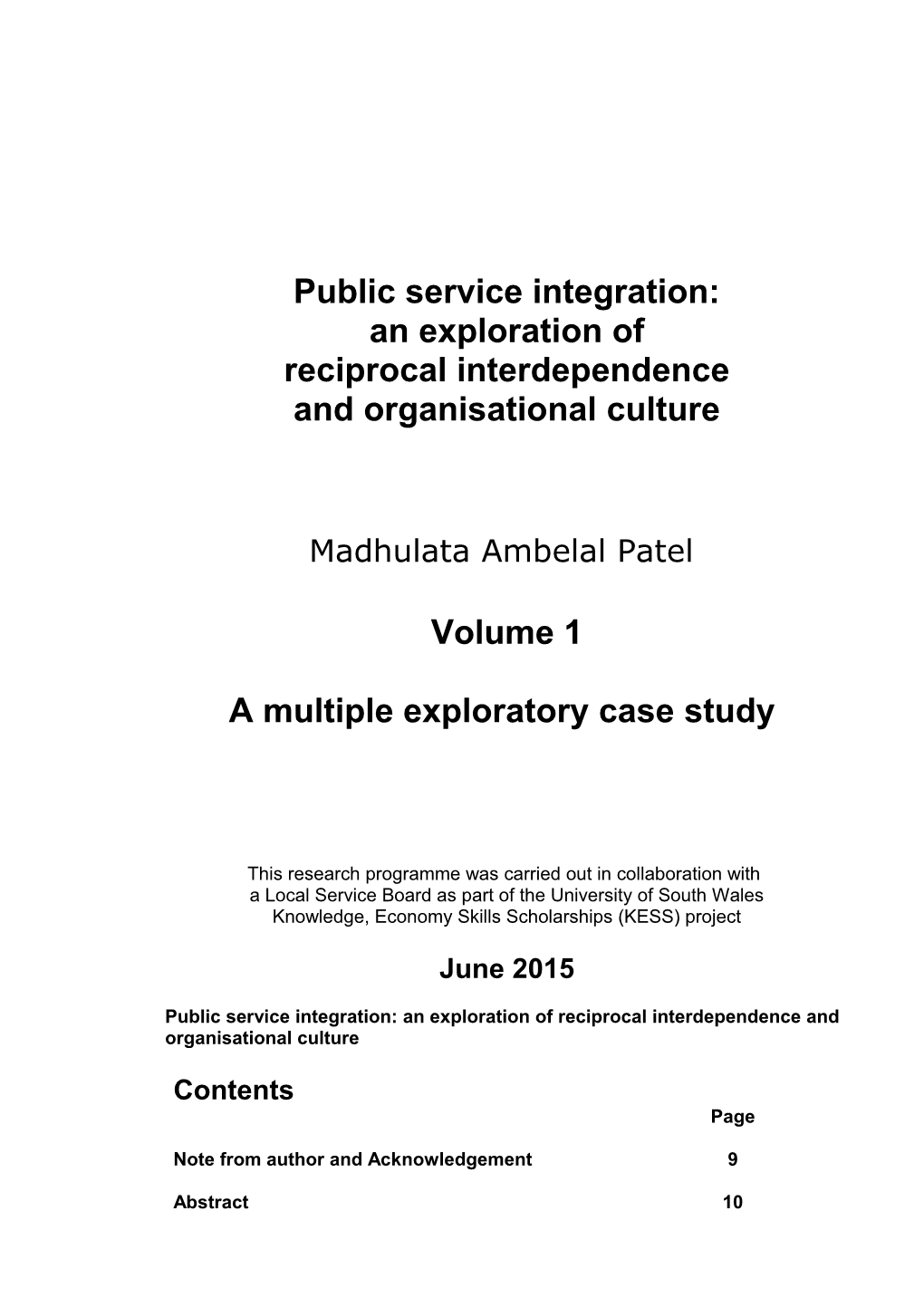 Public Service Integration