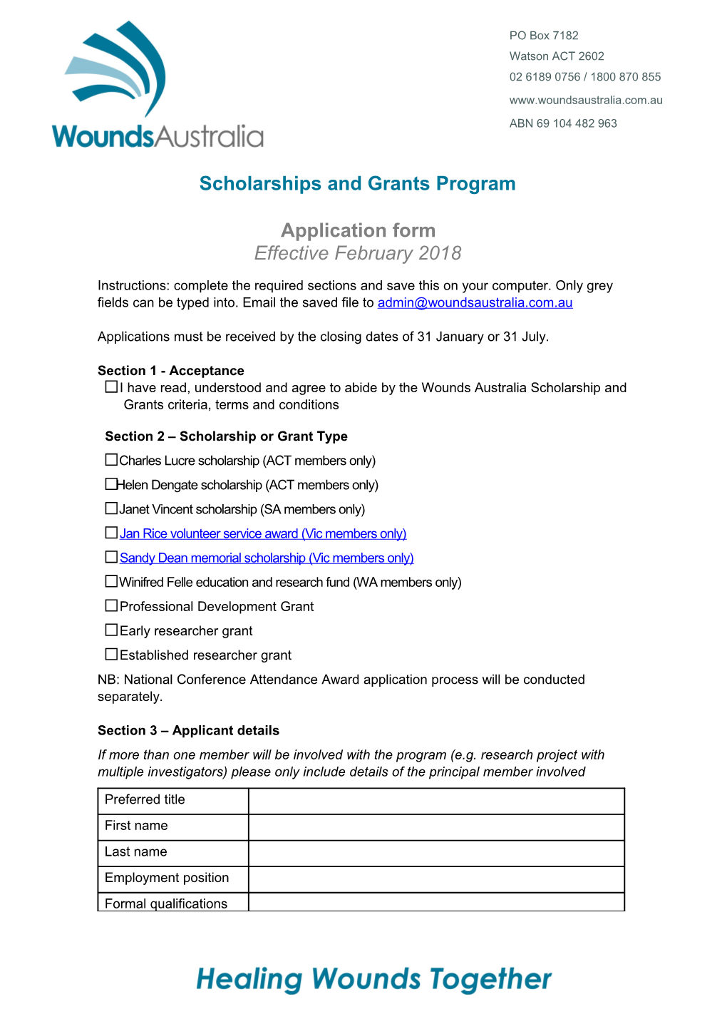 Scholarships and Grants Program