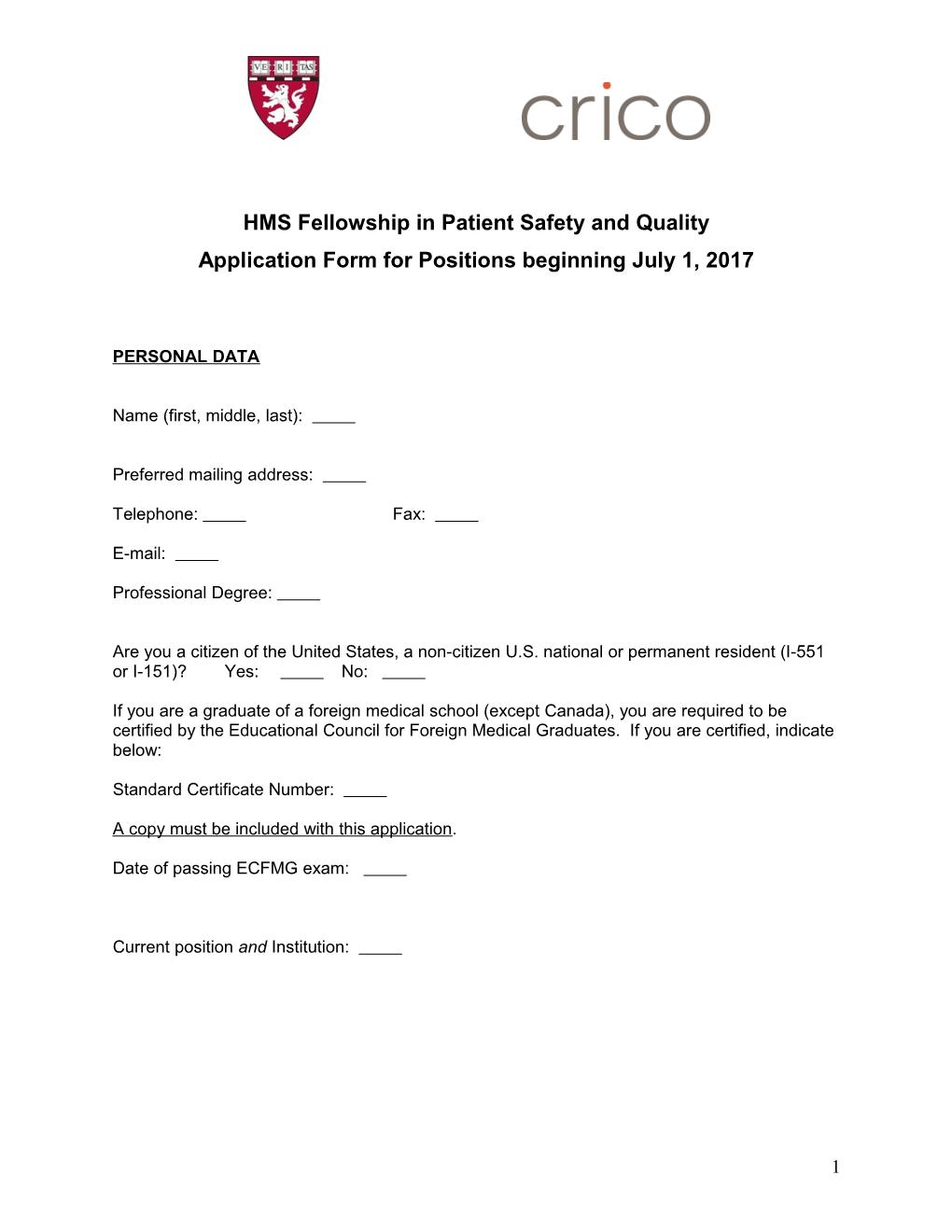 HMS Fellowship in Patient Safety and Quality