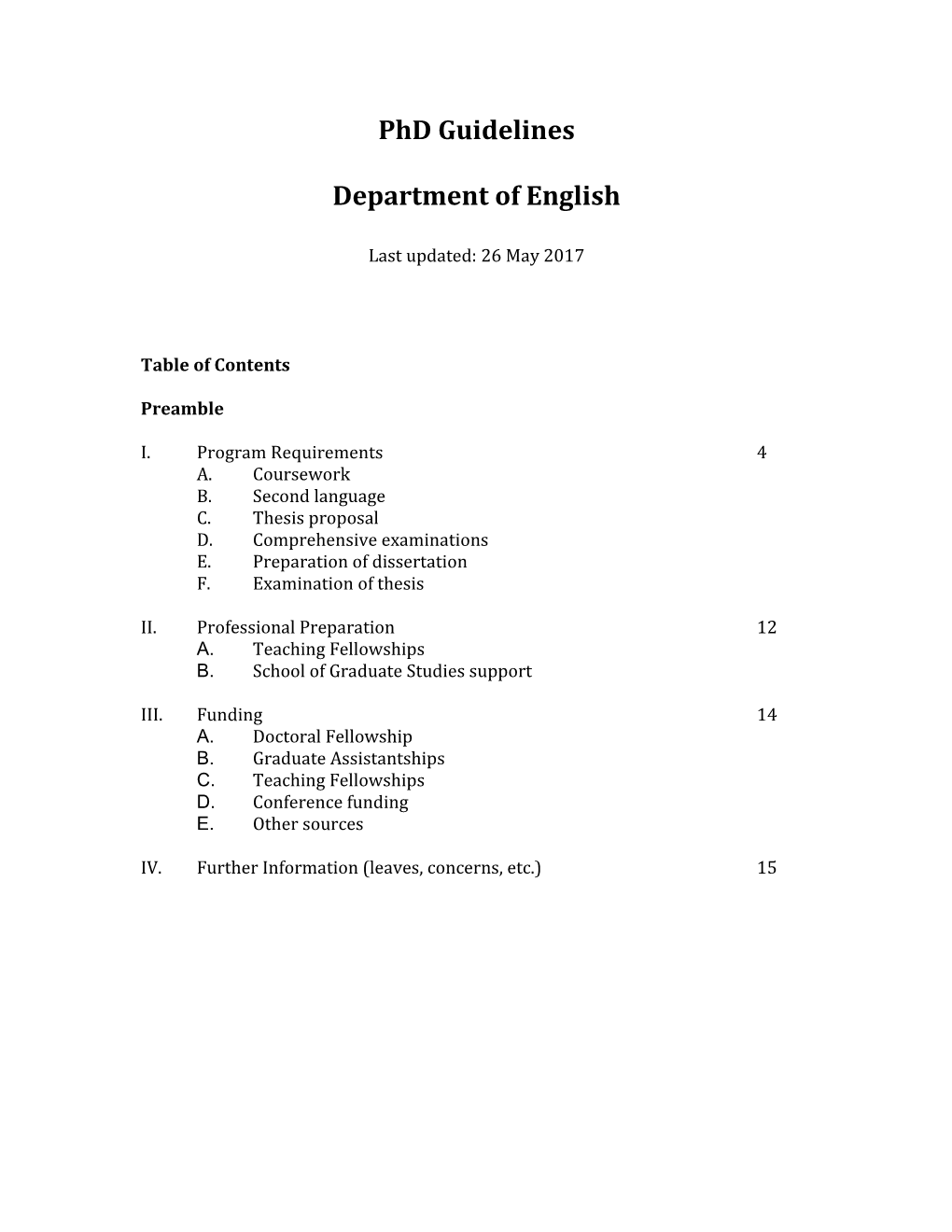 Department of English s6