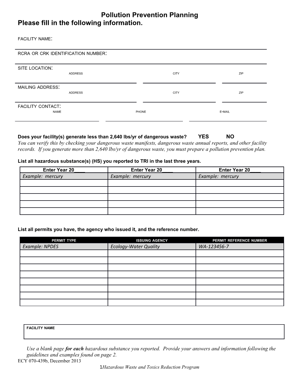 Please Fill in the Following Information