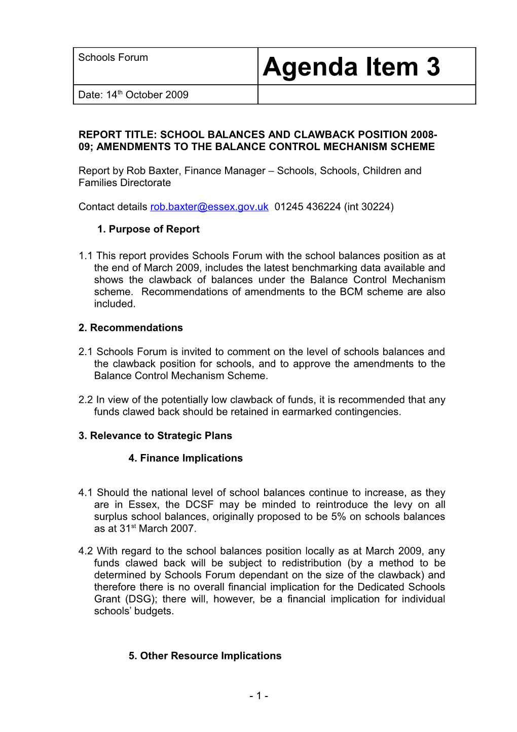 Schools Accumulated Balances 2005-06