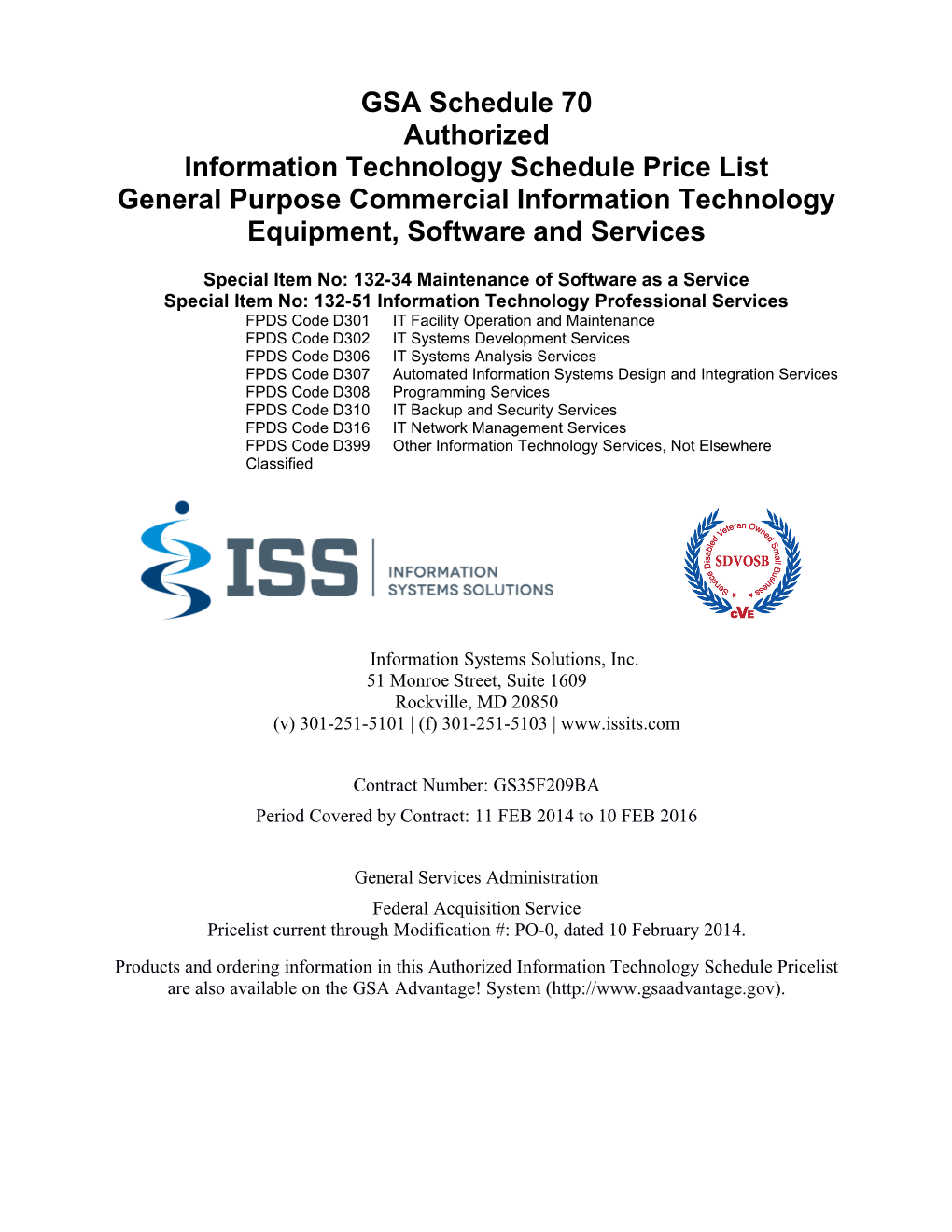 Information Technology Schedule Price List