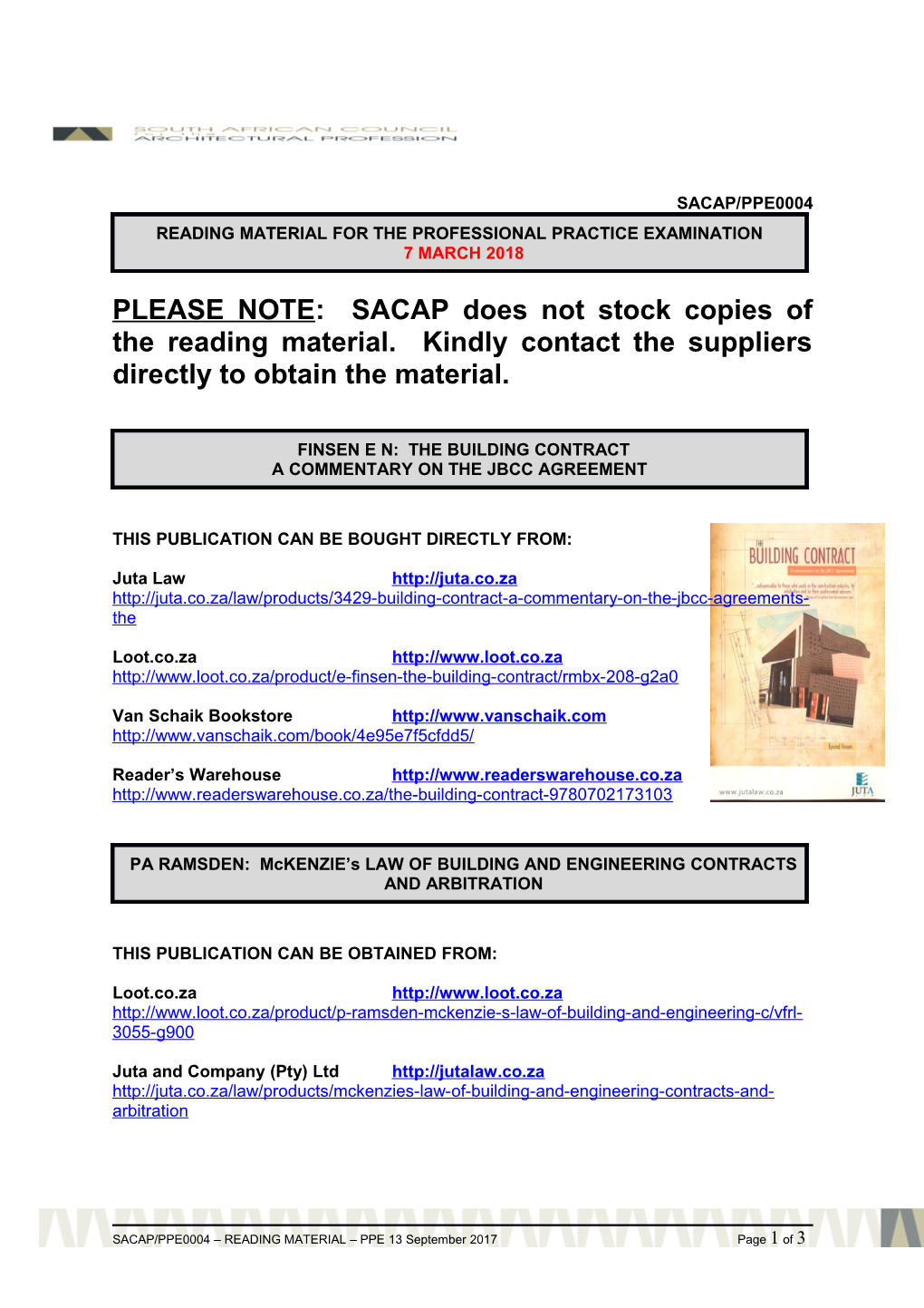 This Is the SACAP Letterhead Template