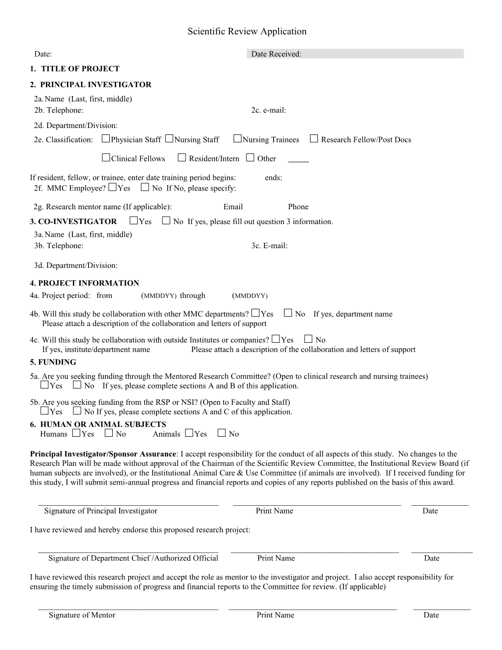 PHS 398, Fp1 (Rev. 6/09), Face Page, Form Page 1