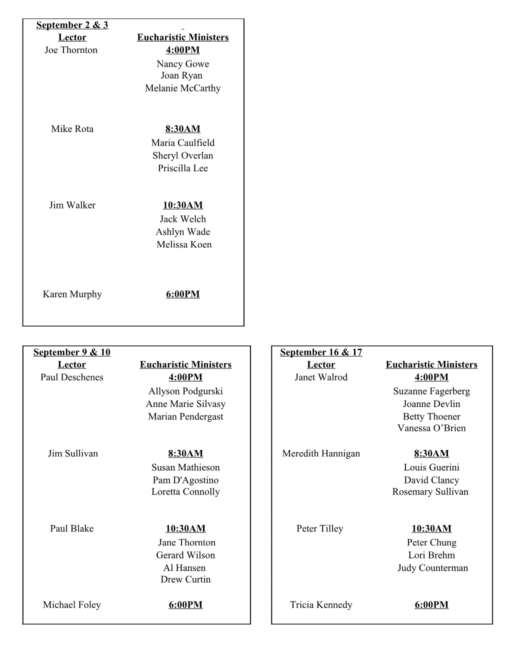 December 24 & 25 Sign-Up Sheets Will Be Available