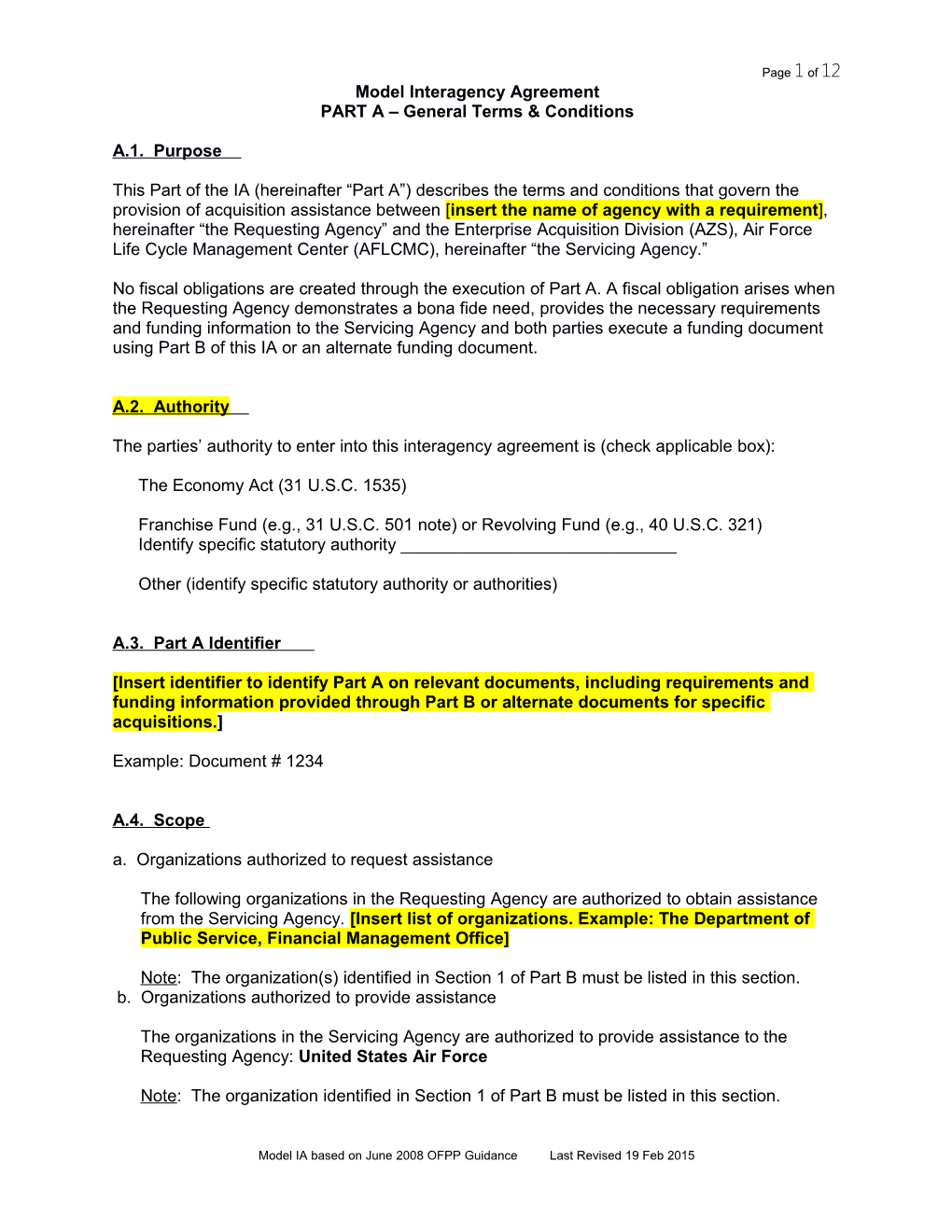 Memorandum for Chief Acquisition Officers, Senior Procurement Executives