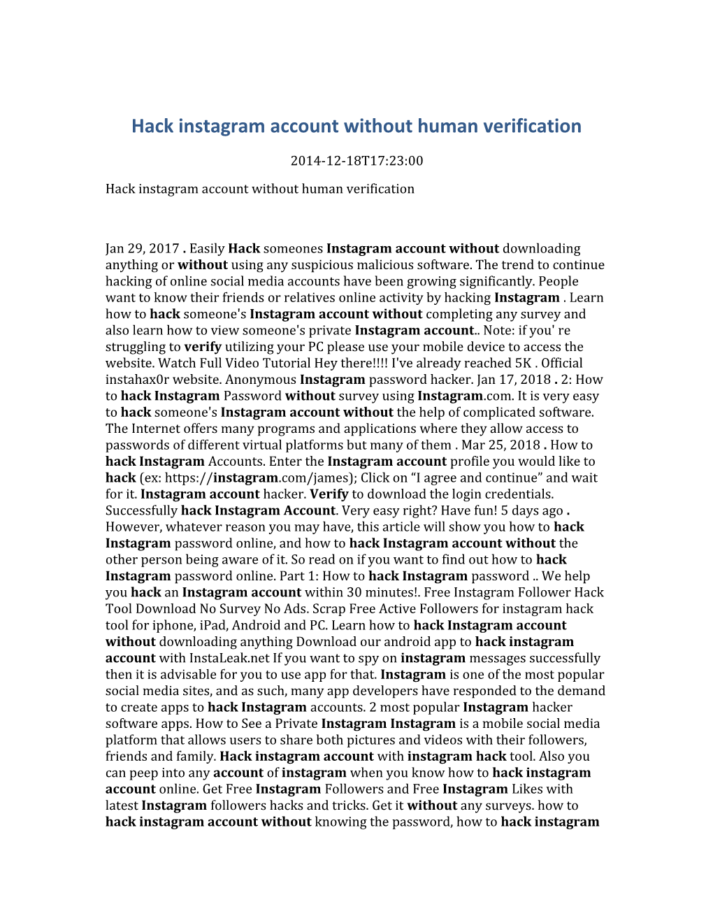 Hack Instagram Account Without Human Verification