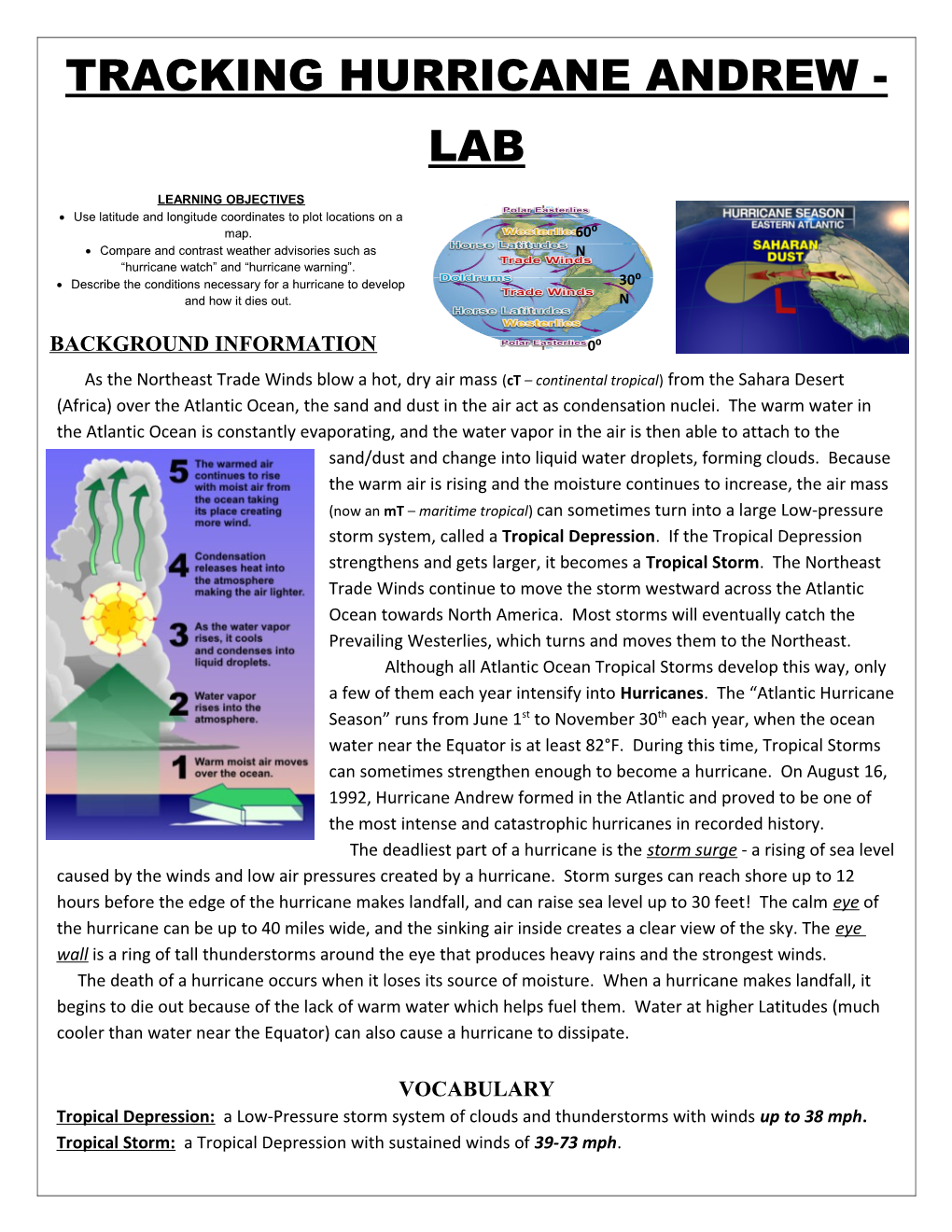 Tracking Hurricane Andrew - Lab