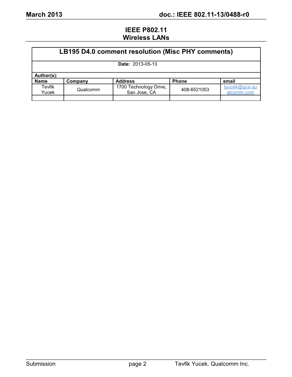 LB 195 Misc Comment Resolutions