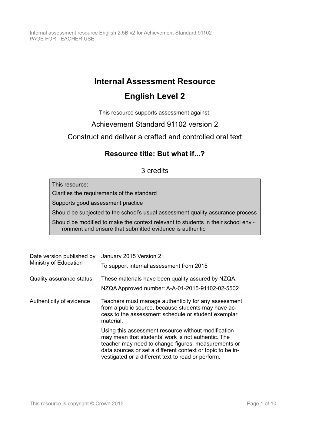 Level 2 English Internal Assessment Resource s2