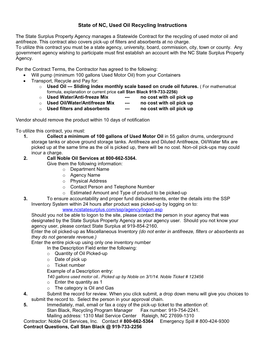 The State Surplus Property Agency Is Pleased to Announce the Development of a Statewide