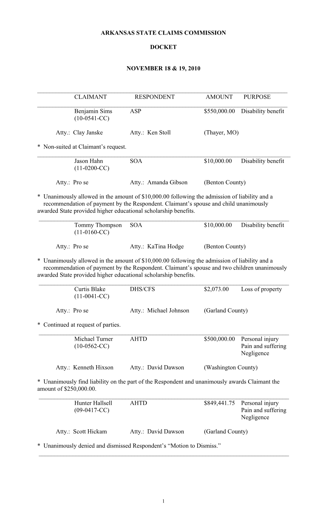 Arkansas State Claims Commission s5