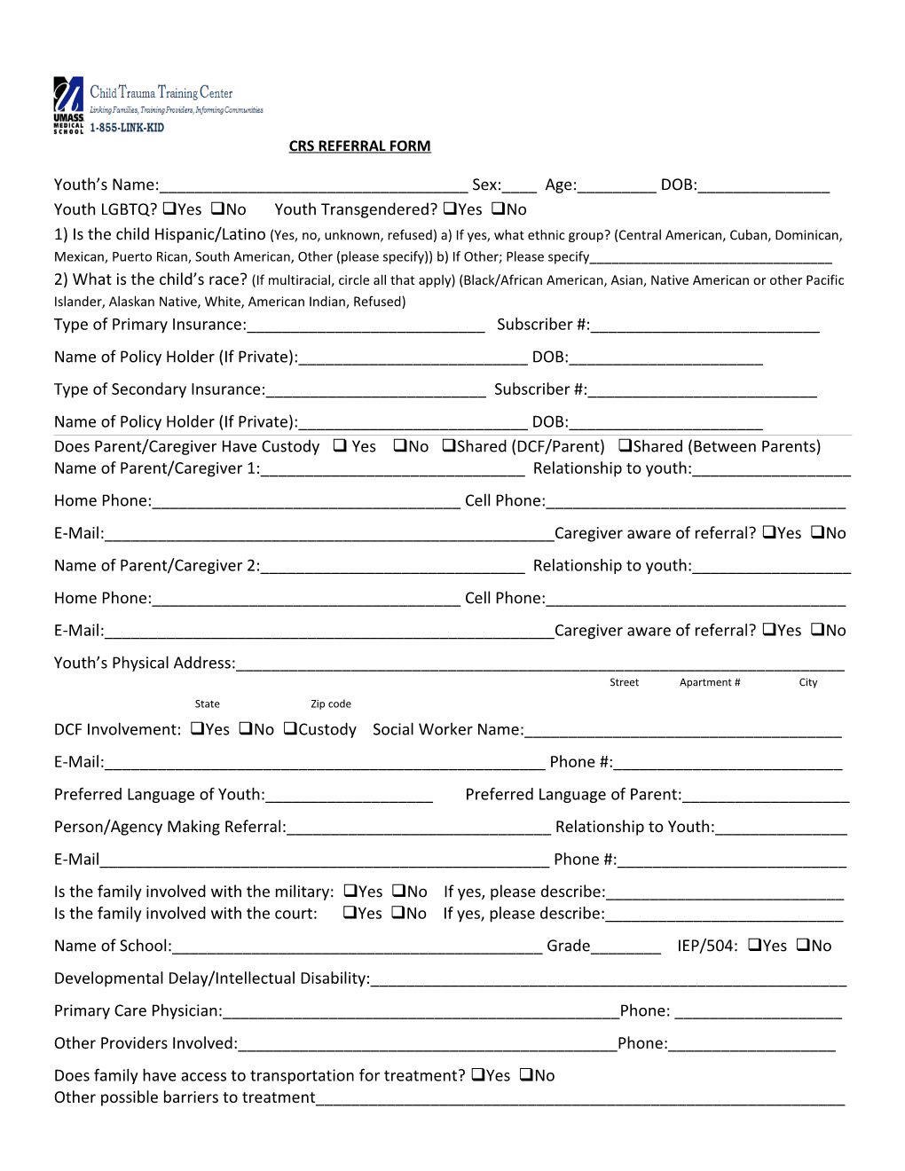 Crs Referral Form
