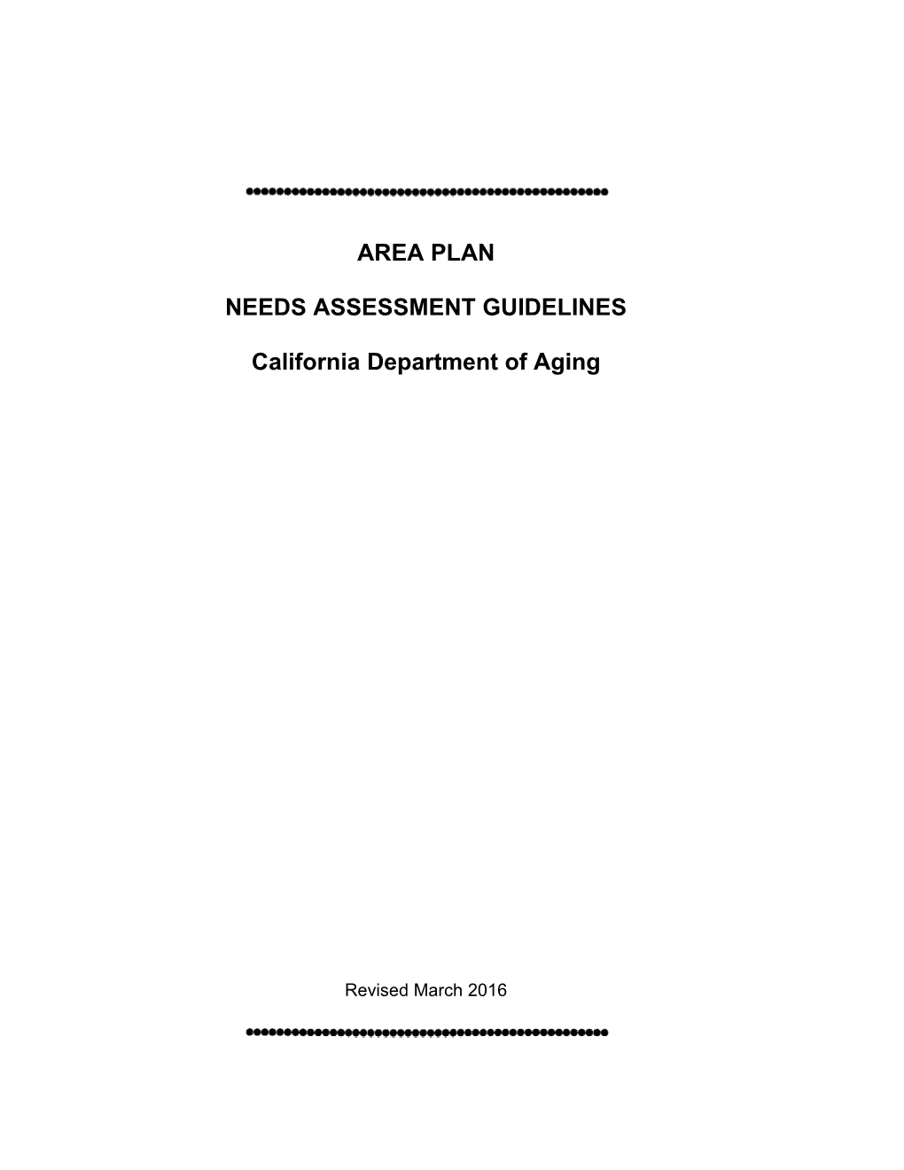 Needs Assessment Guidelines
