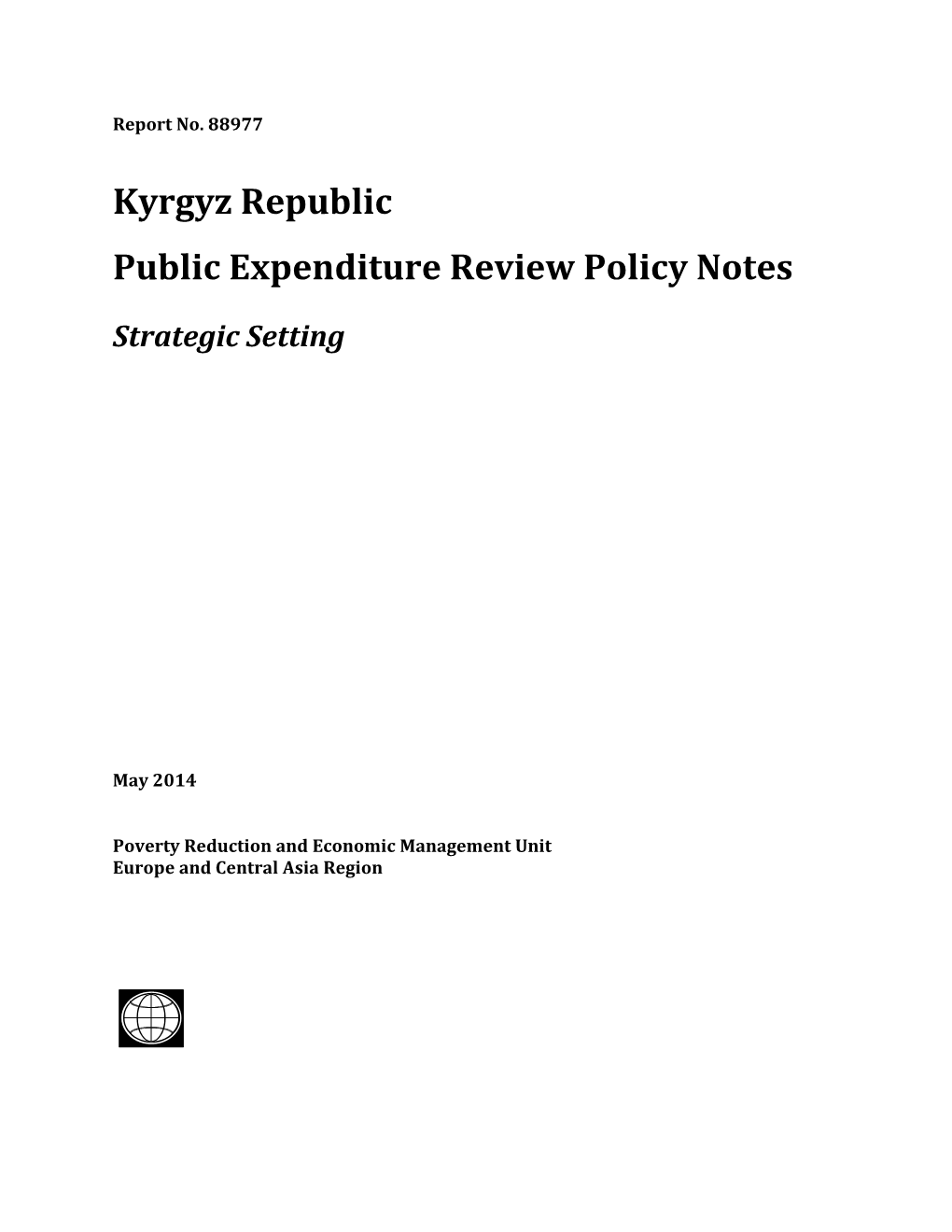 Public Expenditure Review Policy Notes