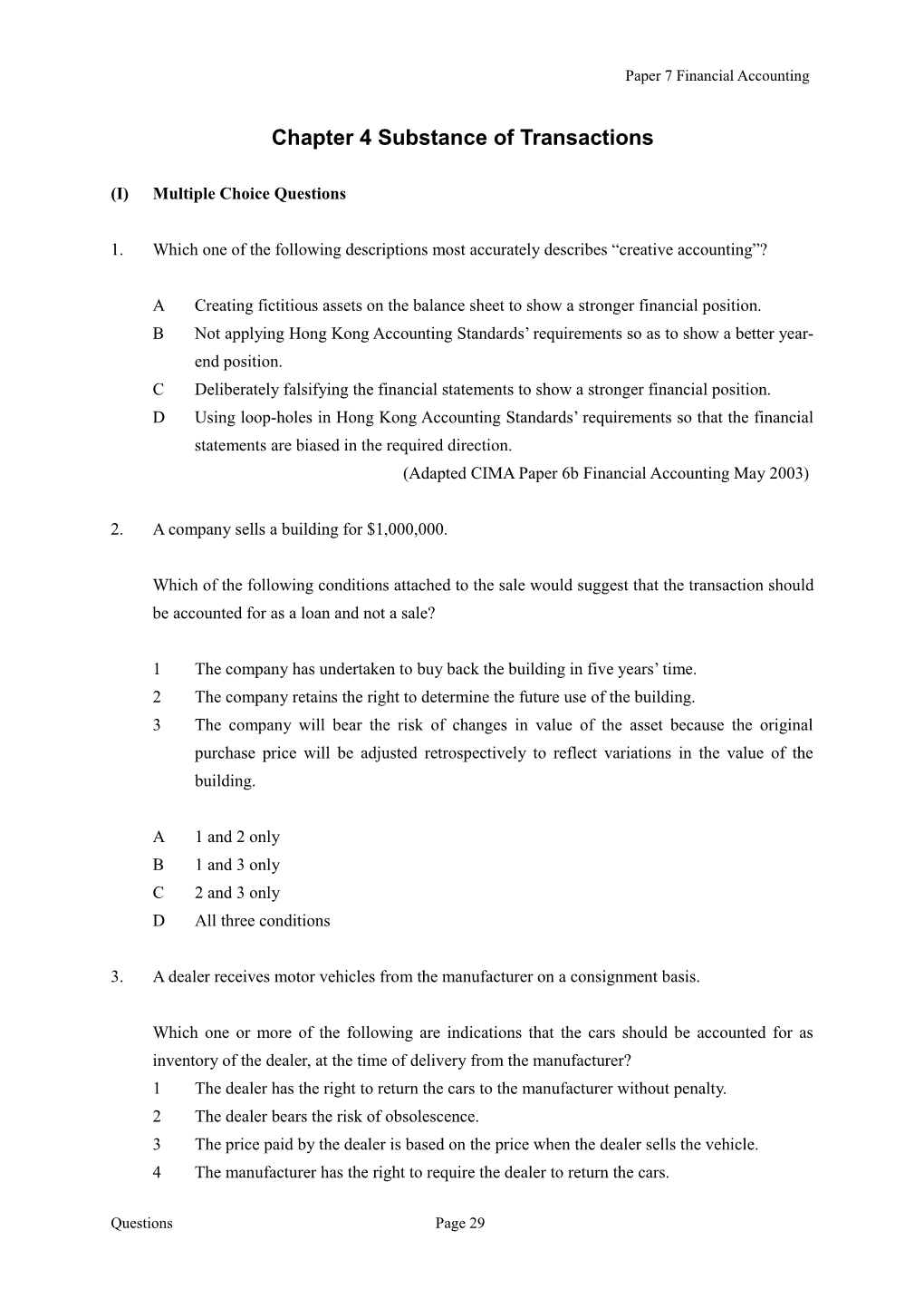 Chapter 4 Substance of Transactions s1